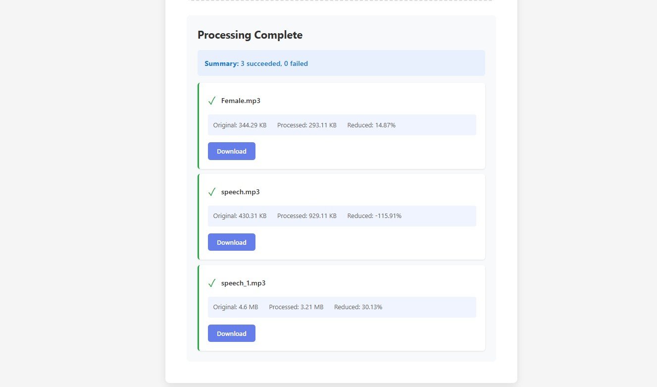 Batch Audio Processing