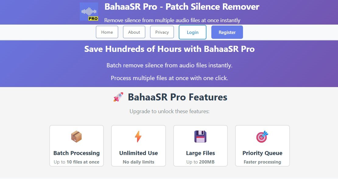 Batch Silence Removal Technology